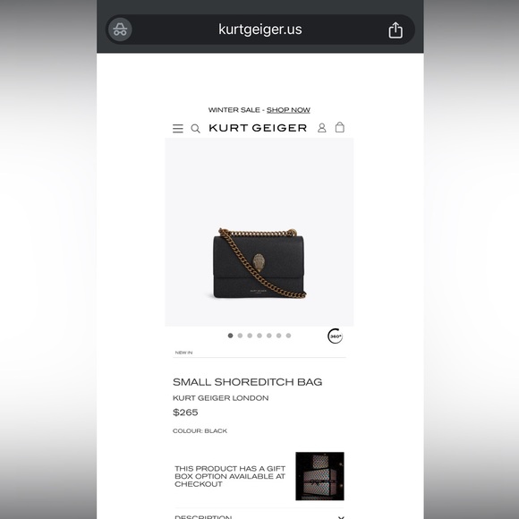 Kurt Geiger London Small Shoreditch Bag - Black - Picture 12 of 12